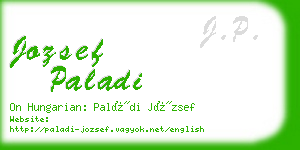 jozsef paladi business card